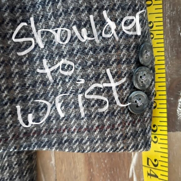 Vintage Burberrys Houndstooth Sport Coat Size 42 100% Wool Quiet Luxury Classic - Picture 15 of 16